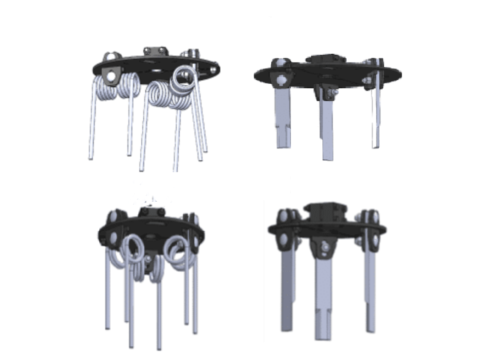 Pracovné sekcie sú vo veľkostiach 225mm a 300mm, dajú sa osadiť nožmi alebo pružinovými pazúrmi.